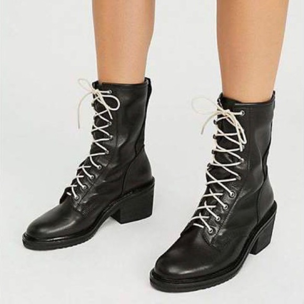 NWOB Free People x Gee Wawa Steel Lace-Up Boot
